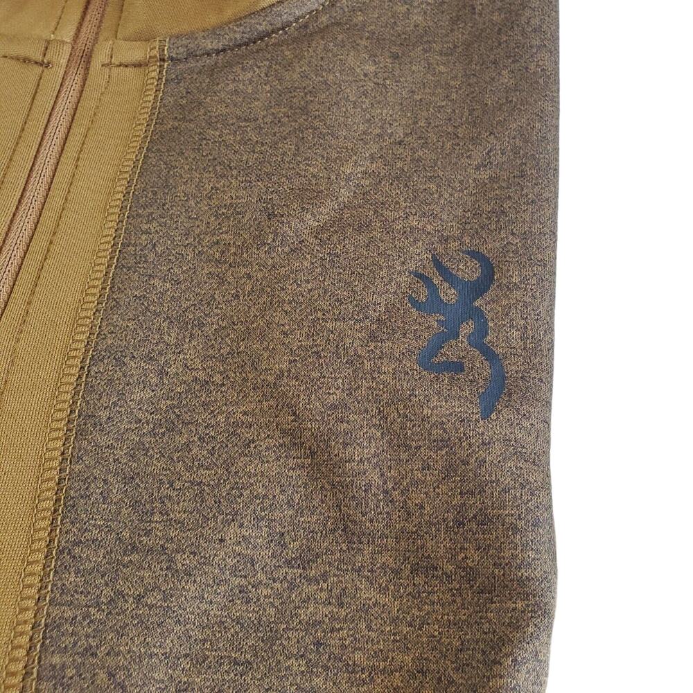 Browning 1/4 Zip Pullover Men's Large Gold/Brown Casual Sportswear New Superior - Picture 2 of 11